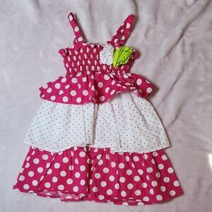 Penelope Mack Pink and White Dress with Green Accent